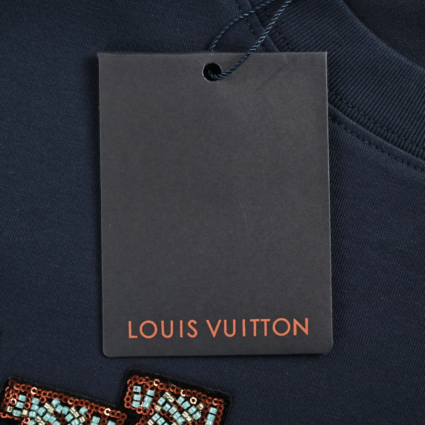 Louis Vuitton/Louis Vuitton beaded embroidered monogram short sleeves